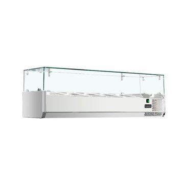 ХОЛОДИЛЬНАЯ ВИТРИНА-НАДСТАВКА HURAKAN HKN-VRX1400/330S СО СТЕКЛОМ HKN-VRX1400/330S фото